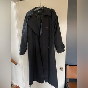 ASOS DESIGN midi trench coat in black